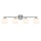 Designers Fountain Moon Breeze 32.5in 4-Light Polished Nickel Modern Indoor Vanity Light with Etched Opal Glass Shades D251H-4B-PN - alternate 1